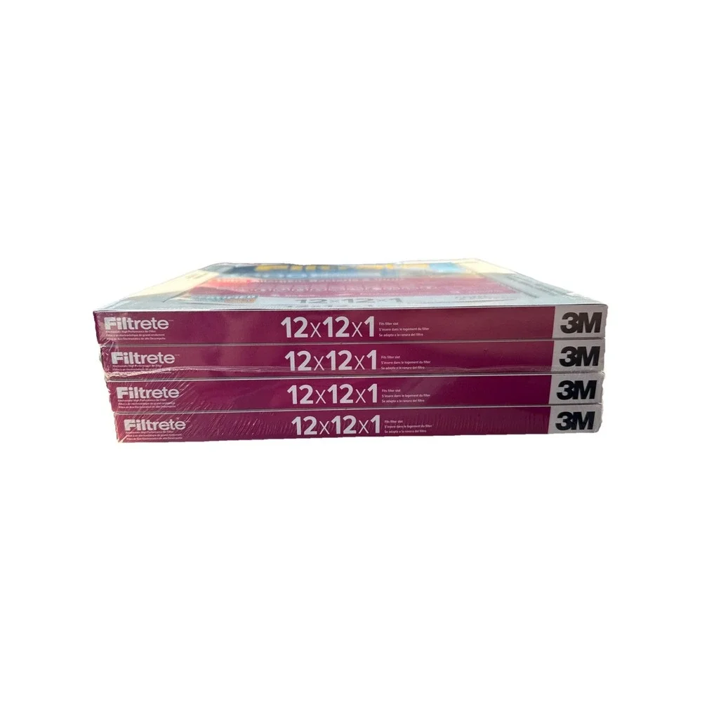 Filtrete 4 Pack Ultra Allergen 2X Bacteria & Virus Filter 1600 MPR 12x12x1 New